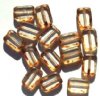15 12mm Transparent Clear w/ Speckled Edges Rectangle Window Beads